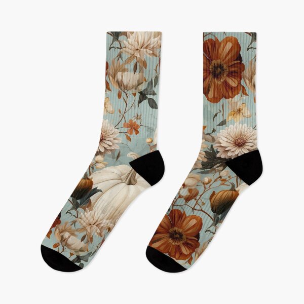 Artikelvorschau, Vintage Halloween Blumen und Kürbisse entworfen und verkauft von Design-Illusi0n.