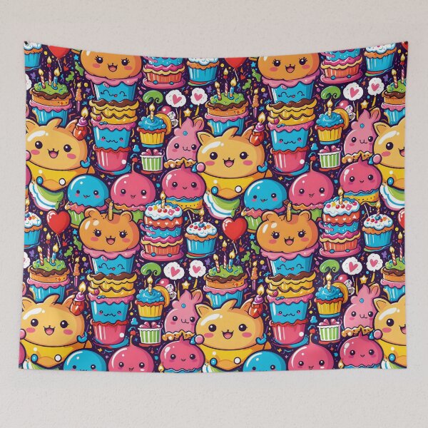 Item preview, Wild & Vibrant Kawaii Style Birthday designed and sold by gjsart.