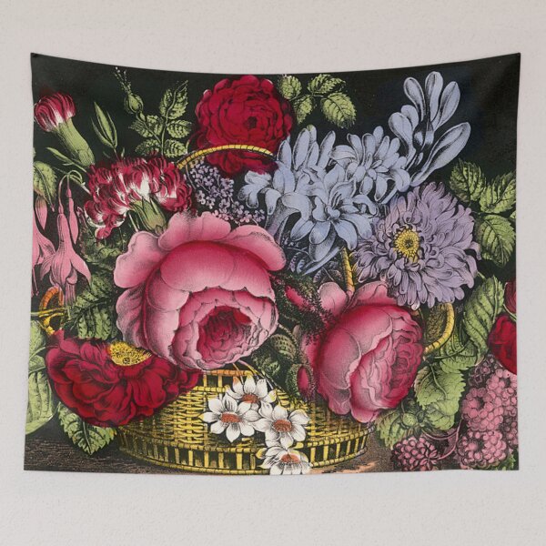 Item preview, Flower Basket by Currier & Ives, 1871ca designed and sold by HausHatfield.