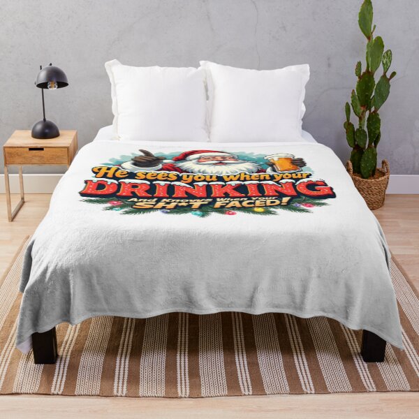 Item preview, He Sees You When Drinking He Knows When You're Shitfaced designed and sold by MERCH HQ.