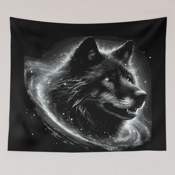Item preview, Abstract Black Wolf Design designed and sold by Artbyminga.