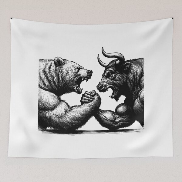 Artikelvorschau, Stier Bulle Bär Armwrestling Geschenk entworfen und verkauft von Pineapple-Tree.
