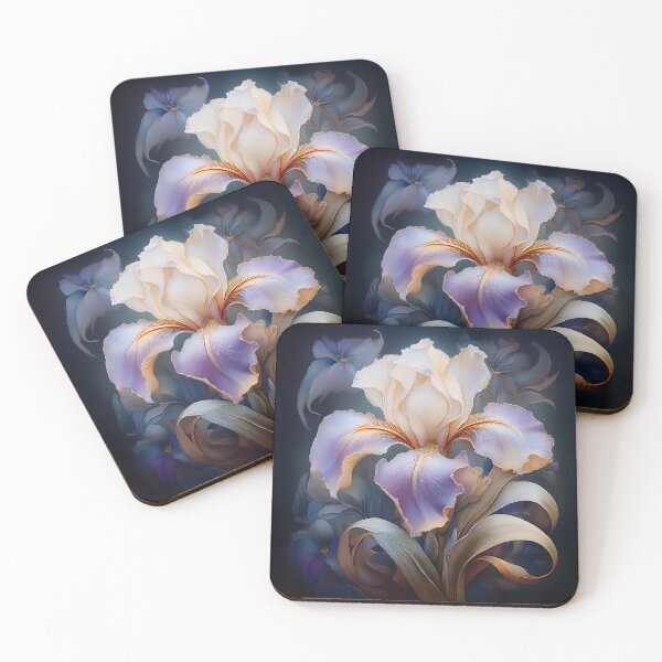 Item preview, A beautiful and detailed design of a purple iris. designed and sold by HEMRO.