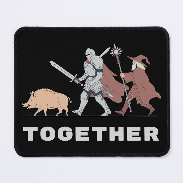 Item preview, DPS MMO - Knight, Wizard, and Boar Together designed and sold by FallenStarArt.