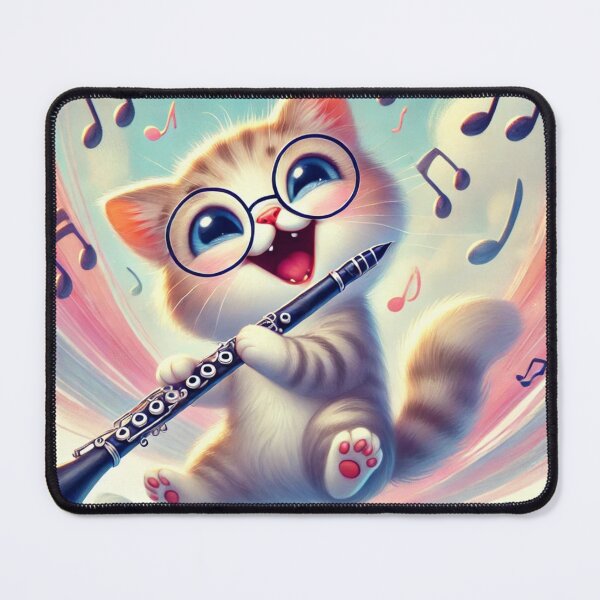 Item preview, Clarinet Playing Kitten! designed and sold by NoelaniArt.