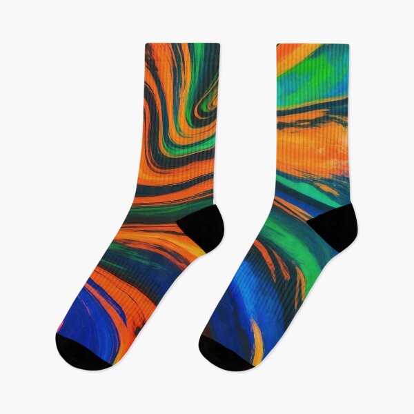 Item preview, Vibrant Neon Flowing Energy Waves designed and sold by ArtComixHaven.