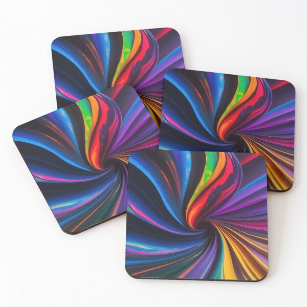 Item preview, Swirling Rainbow Energy Flowing Through Space designed and sold by ArtComixHaven.