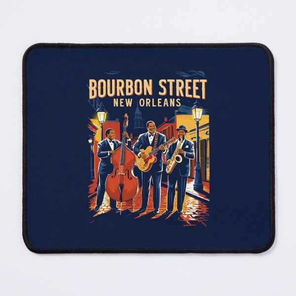 Item preview, A Vintage Travel Art of Bourbon Street - New Orleans  designed and sold by GoodOldVintage.