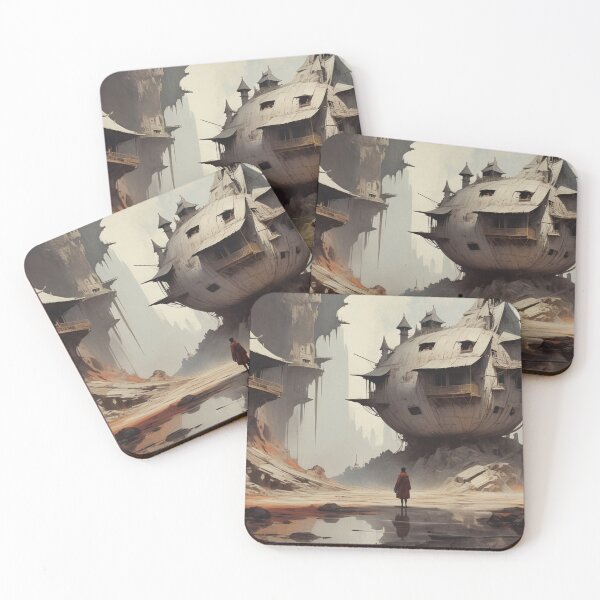 Item preview, Surreal Floating House in a Mysterious Canyon Landscape designed and sold by Antalahia.
