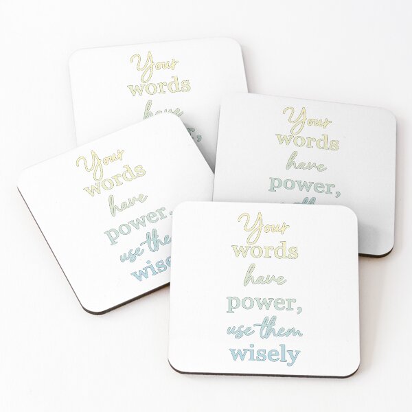 Item preview, Your Words Have Power, Use Them Wisely - Inspiring Quote on Mindful Communication designed and sold by ShopWithDreams.