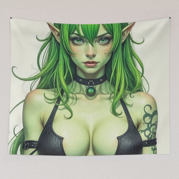 Item preview, Enchanting Green Elf Girl  designed and sold by Very Peculiar.