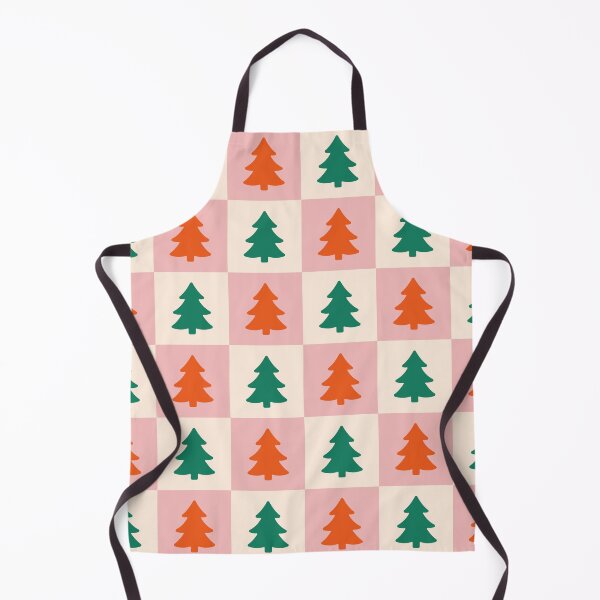 Item preview, Pink, Green, and Red Christmas Trees Seamless Checkered Pattern designed and sold by gasolinerainbow.