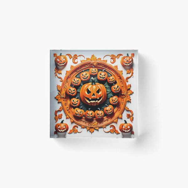 Item preview, Gothic Halloween Pumpkin Mandala designed and sold by MandalasShops.