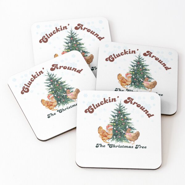 Item preview, Chickens around the Christmas Tree designed and sold by fiabug.