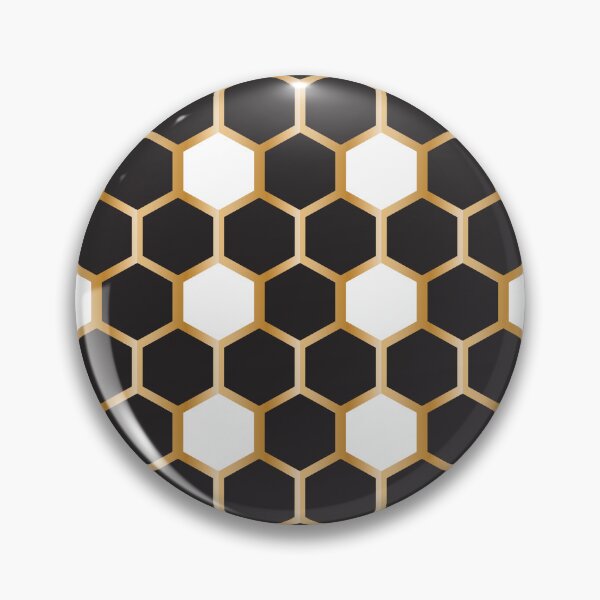 Item preview, 65 MCMLXV Black, White and Gold Honeycomb Pattern designed and sold by 65 MCMLXV.
