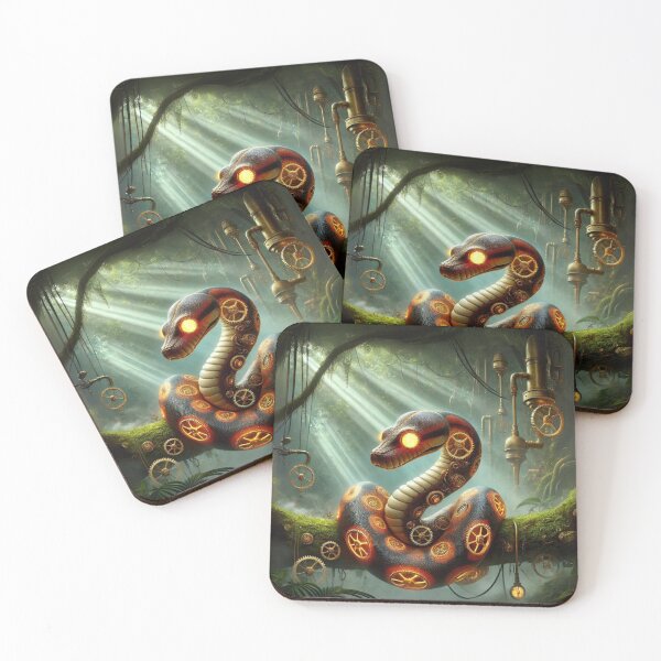 Item preview, Steampunk Fire Ball Python designed and sold by Sillytoe.