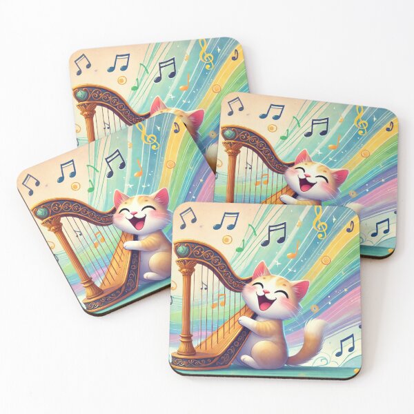Item preview, Featuring The Lovely Kitten On The Harp! designed and sold by NoelaniArt.