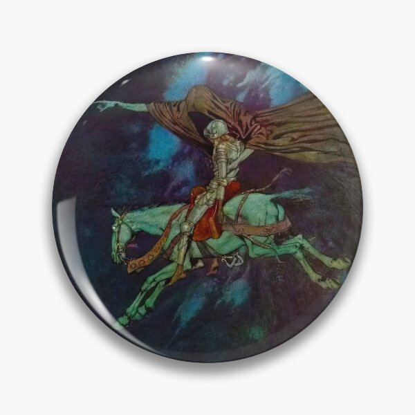 Item preview, Valley of the Shadow - Edmund Dulac, Death Grim Reaper Directing Knight Eldorado 1909 designed and sold by Maljonic.