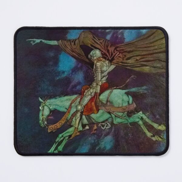 Item preview, Valley of the Shadow - Edmund Dulac, Death Grim Reaper Directing Knight Eldorado 1909 designed and sold by Maljonic.