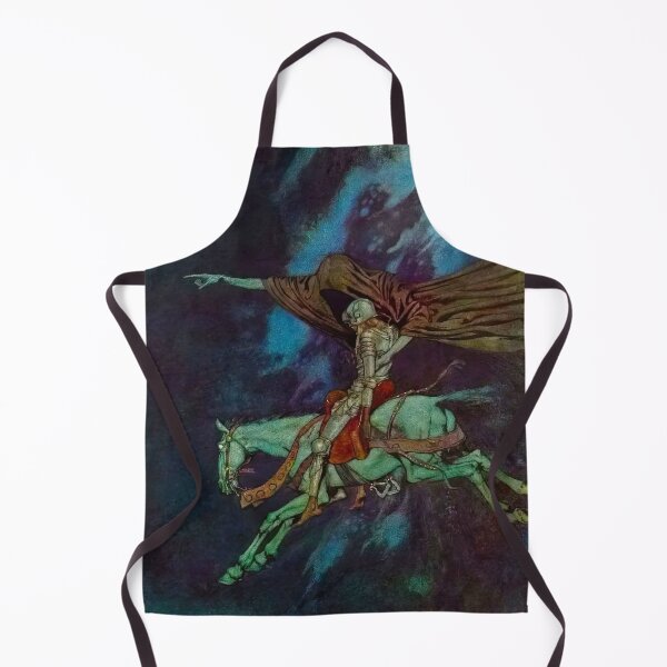 Item preview, Valley of the Shadow - Edmund Dulac, Death Grim Reaper Directing Knight Eldorado 1909 designed and sold by Maljonic.