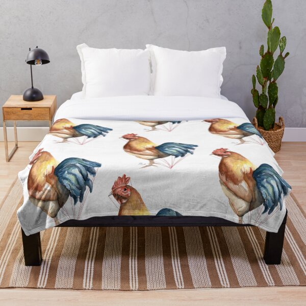 Item preview, Watercolor Rooster Print designed and sold by SchmeckStudio.