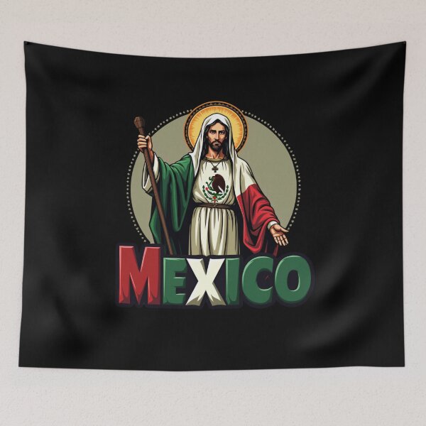 Item preview, San Judas Tadeo con Bandera de México  designed and sold by ArtFromBeyond.
