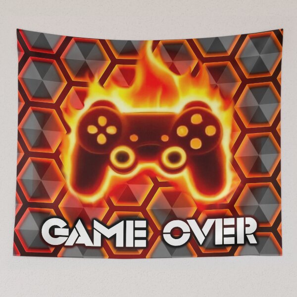 Item preview, Game Over Controller Fire Hexagon Pattern designed and sold by PhyrexiaB.
