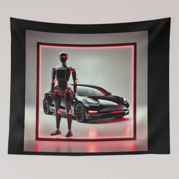 Item preview, tesla bot designed and sold by TEEJAMBOREE.