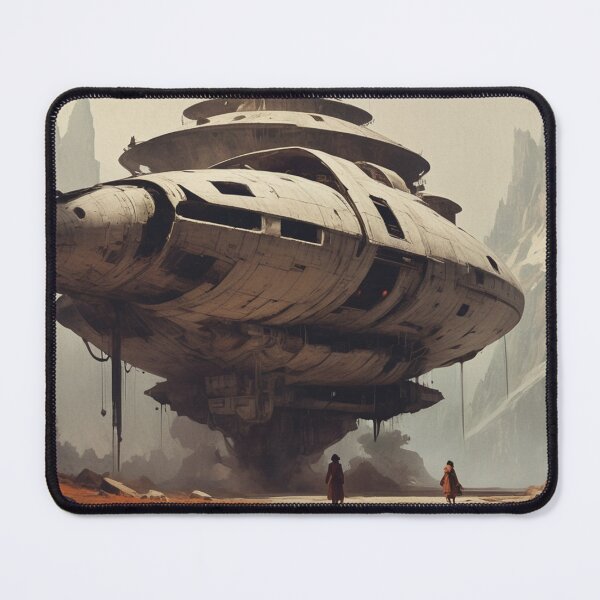 Item preview, Abandoned Sci-Fi Spaceship in Alien Landscape | Futuristic Adventure Art designed and sold by Antalahia.