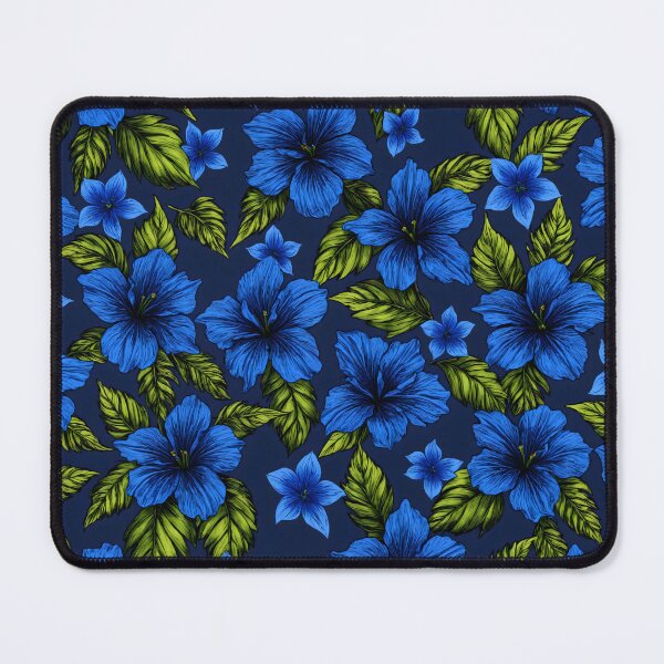 Item preview, Vibrant Blue Floral Pattern with Lush Green  designed and sold by Rostislav Bouda.