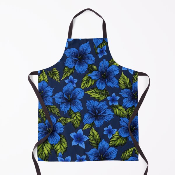 Item preview, Vibrant Blue Floral Pattern with Lush Green  designed and sold by Rostislav Bouda.