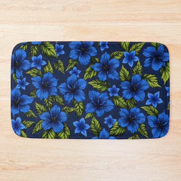 Item preview, Vibrant Blue Floral Pattern with Lush Green  designed and sold by Rostislav Bouda.