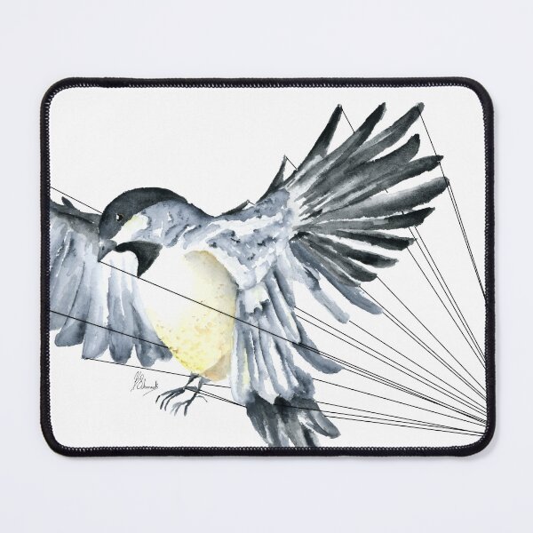 Item preview, Watercolor Chickadee Print designed and sold by SchmeckStudio.