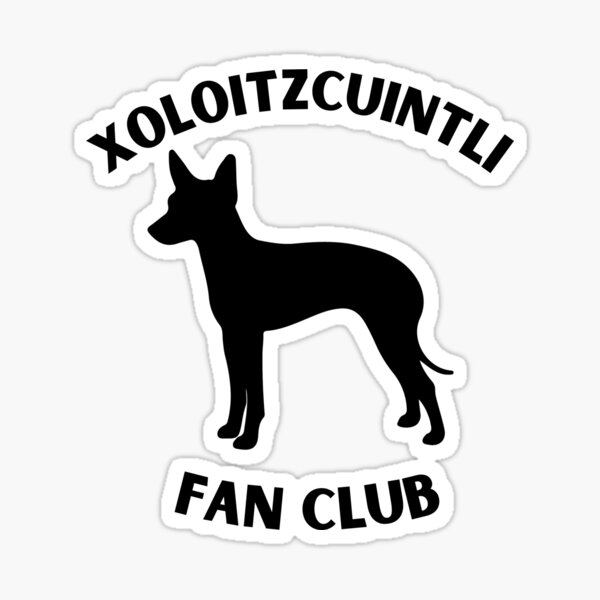Vista previa del artículo con la obra «Mercancía del club de fans del lebrel xoloitzcuintli», diseñado y vendido por bredbydesign.