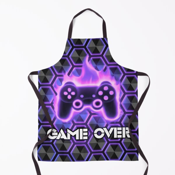 Item preview, Game Over Blue Purple Controller Fire Hexagon Pattern designed and sold by PhyrexiaB.