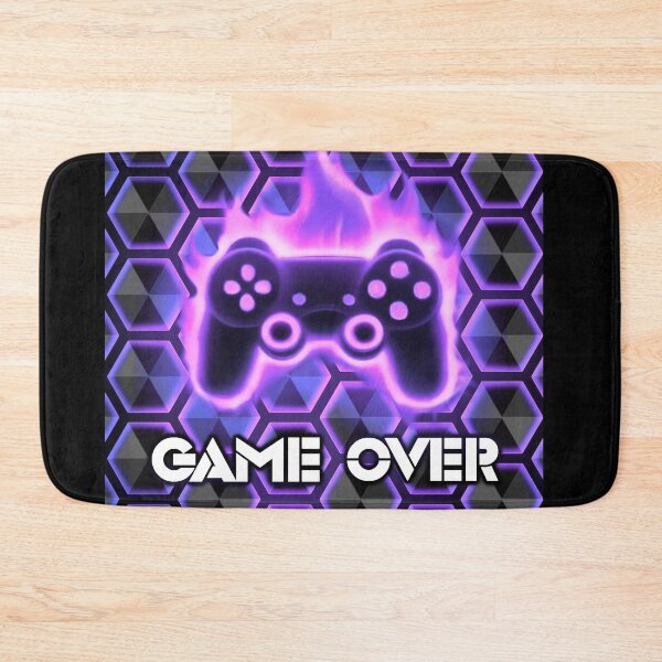 Item preview, Game Over Blue Purple Controller Fire Hexagon Pattern designed and sold by PhyrexiaB.