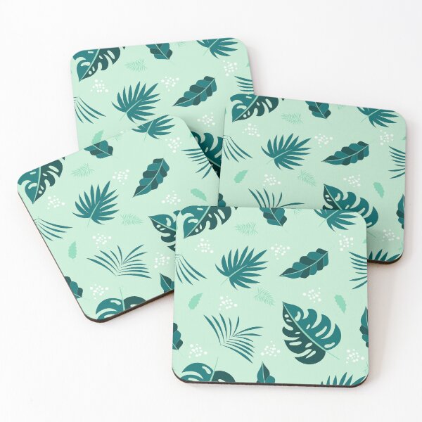 Item preview, Pattern with green tropical leaves designed and sold by amatiana.