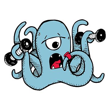 Artwork thumbnail, A Kraken Monster Working Out by MizticaHouse