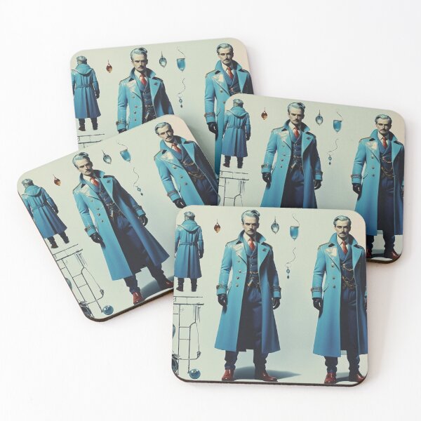 Item preview, Futuristic Character Design Blueprint | Sci-Fi Gentleman in Blue Coat designed and sold by Antalahia.