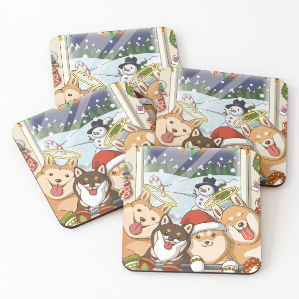 Item preview, Christmas with Kasami, Dakodah, MeiMei, and Kiyoshi designed and sold by Kyna Arts.