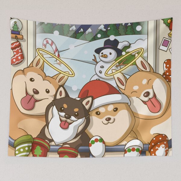 Item preview, Christmas with Kasami, Dakodah, MeiMei, and Kiyoshi designed and sold by Kyna Arts.