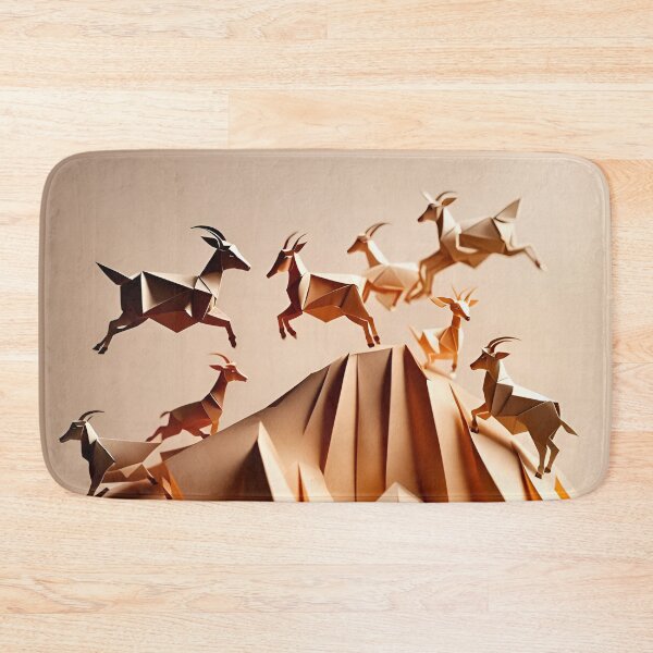 Item preview, Origami Art - Arc of Ascent: Goats in Joyful Leaps designed and sold by ArtfulFolds.