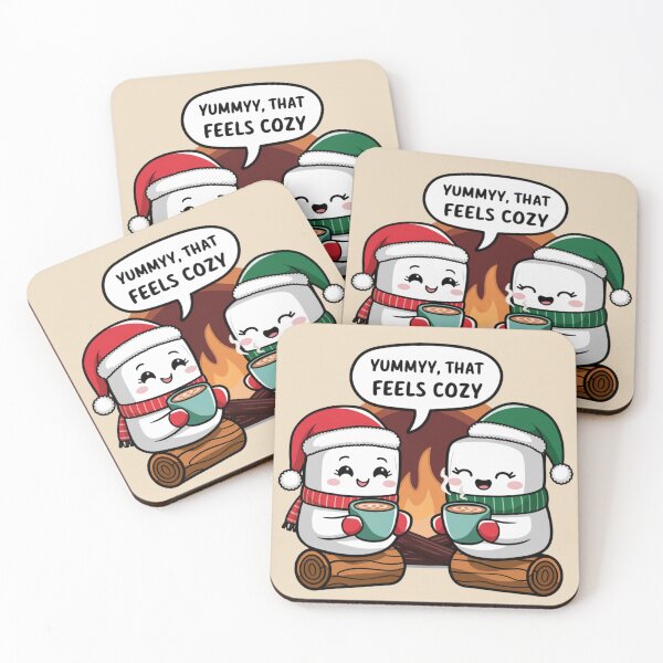 Item preview, Marshmallows drinking Hot chocolate - Cozy Holiday Night designed and sold by SharingLove.