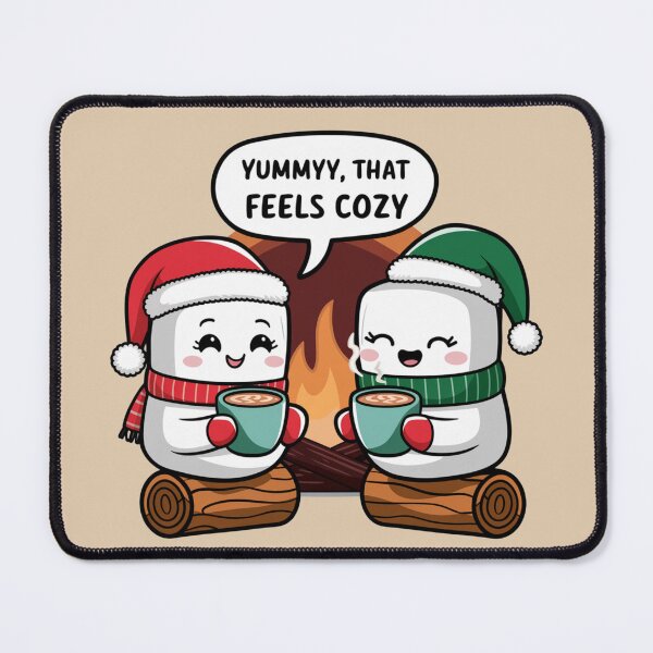 Item preview, Marshmallows drinking Hot chocolate - Cozy Holiday Night designed and sold by SharingLove.