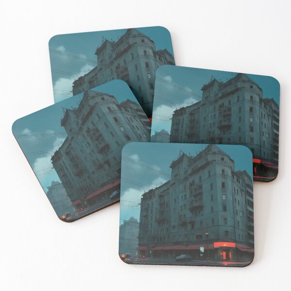 Item preview, Dark Urban Cityscape with Neon Lights | Cinematic Dystopian Art designed and sold by Antalahia.