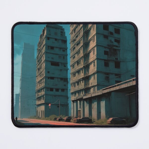 Item preview, Abandoned Cityscape in Post-Apocalyptic Style | Urban Decay Art designed and sold by Antalahia.
