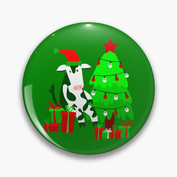 Item preview, christmas tree santa claus cow designed and sold by Gossip Rag.