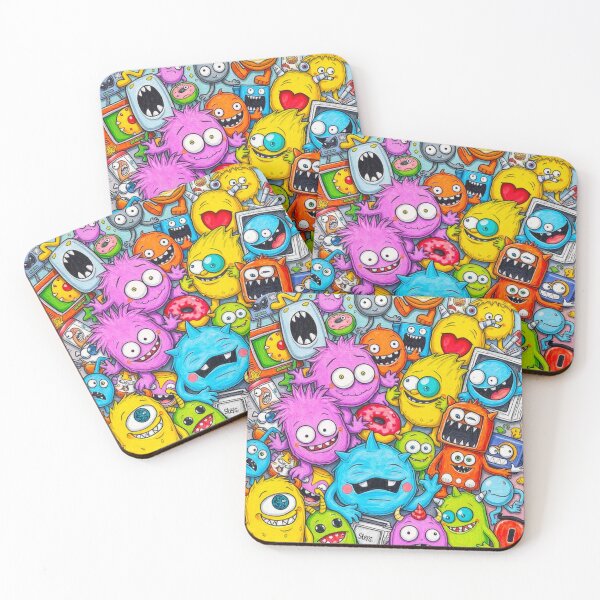 Item preview, HAPPY FUNNY CUTE SILLY COLORFUL MONSTER ART #22 designed and sold by Arts4U.