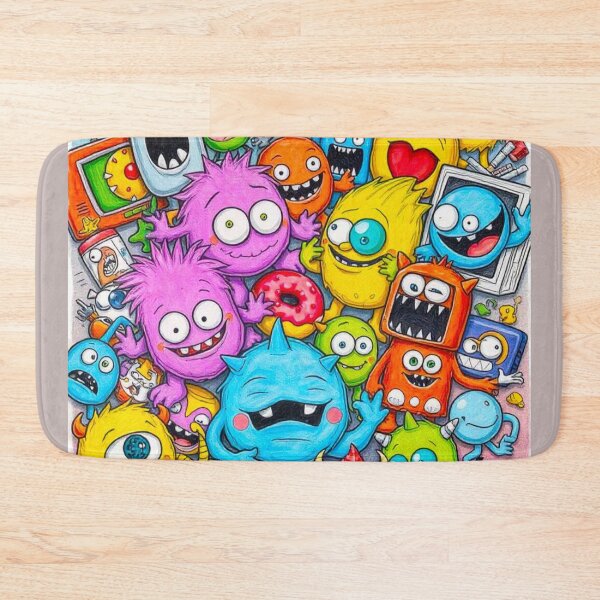 Item preview, HAPPY FUNNY CUTE SILLY COLORFUL MONSTER ART #22 designed and sold by Arts4U.