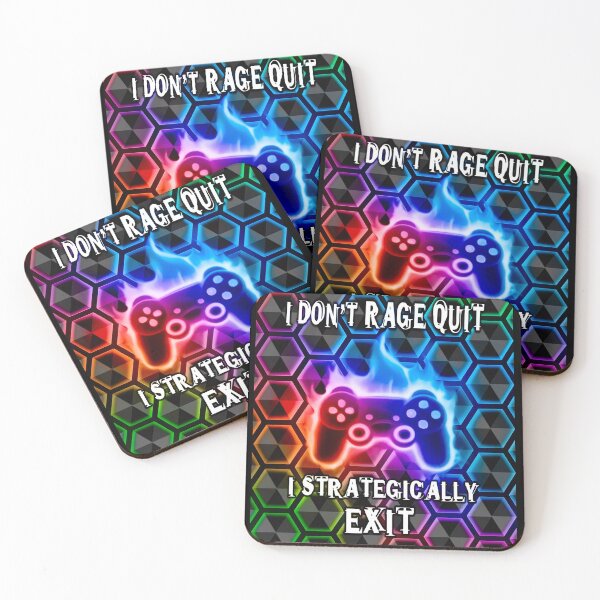 Item preview, Rage Quit Gamer Funny Hexagons Pattern designed and sold by PhyrexiaB.